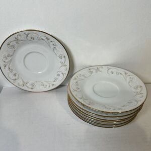 Noritake DUETTO 6610 Tea/Coffee Saucer 6" JAPAN EUC! Lot Of 7‎